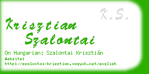 krisztian szalontai business card